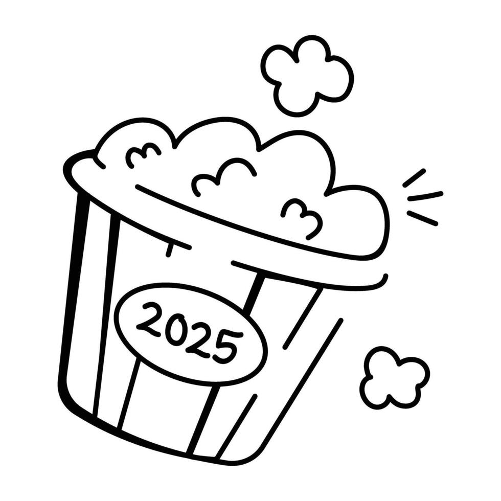 A hand drawn icon of melting marshmallows vector