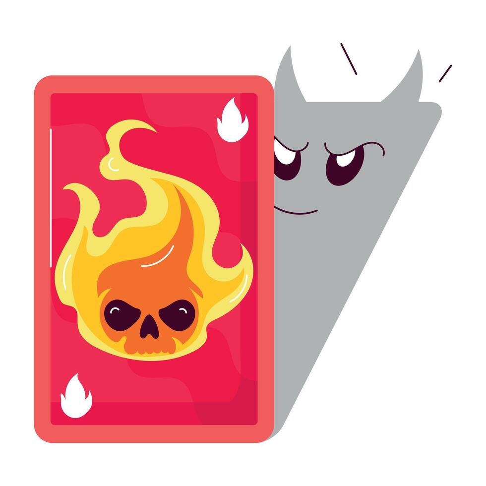 Evil shadow sticker in comic style vector