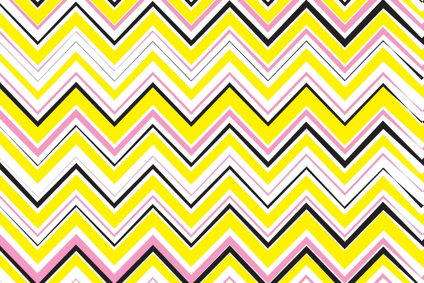 simple abstract yellow black pink color horizontal thin to thick zig zag line pattern a colorful background with a pattern of squares vector