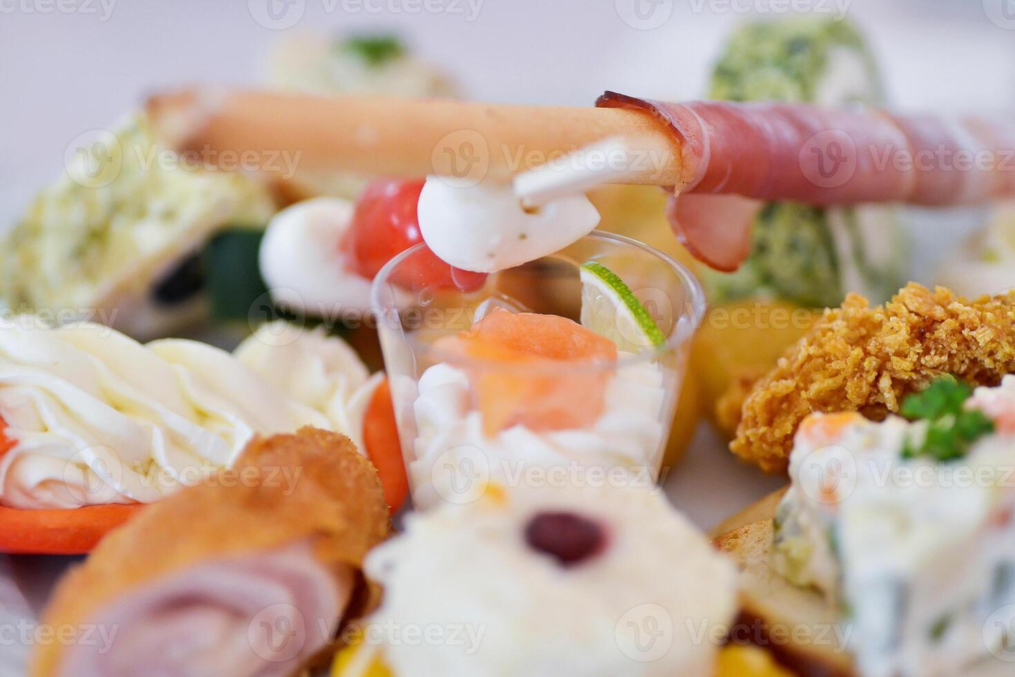 Elegant Aperitif Display on White Plate photo