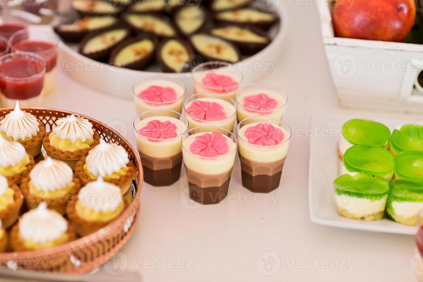 Elegant Sweets Display at Wedding Reception photo