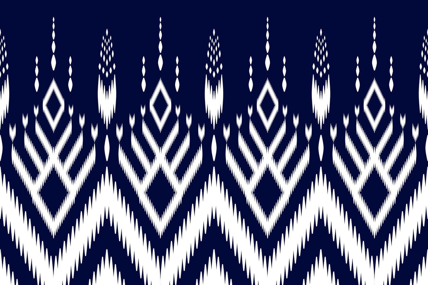 ikat ethnic pattern. ikat geometric ethnic pattern design on blue background. vector