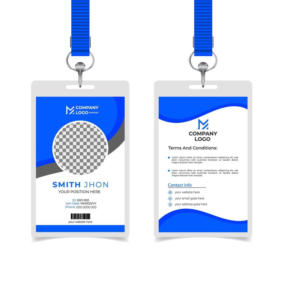 Modern ID card design vector