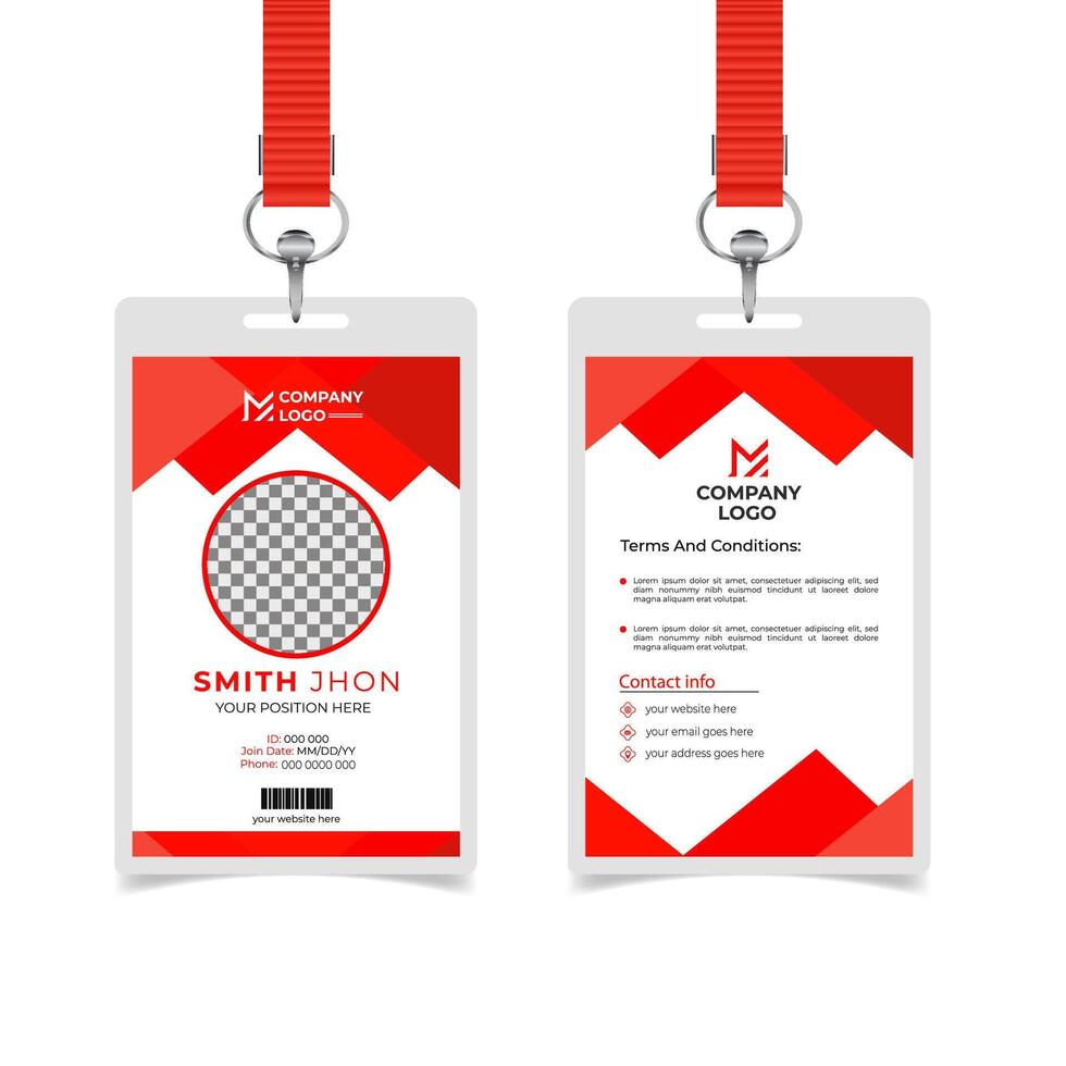 Creative ID card design template vector