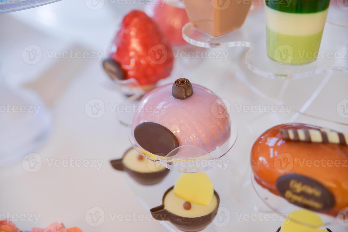 Elegant Sweets Display at Wedding Reception photo