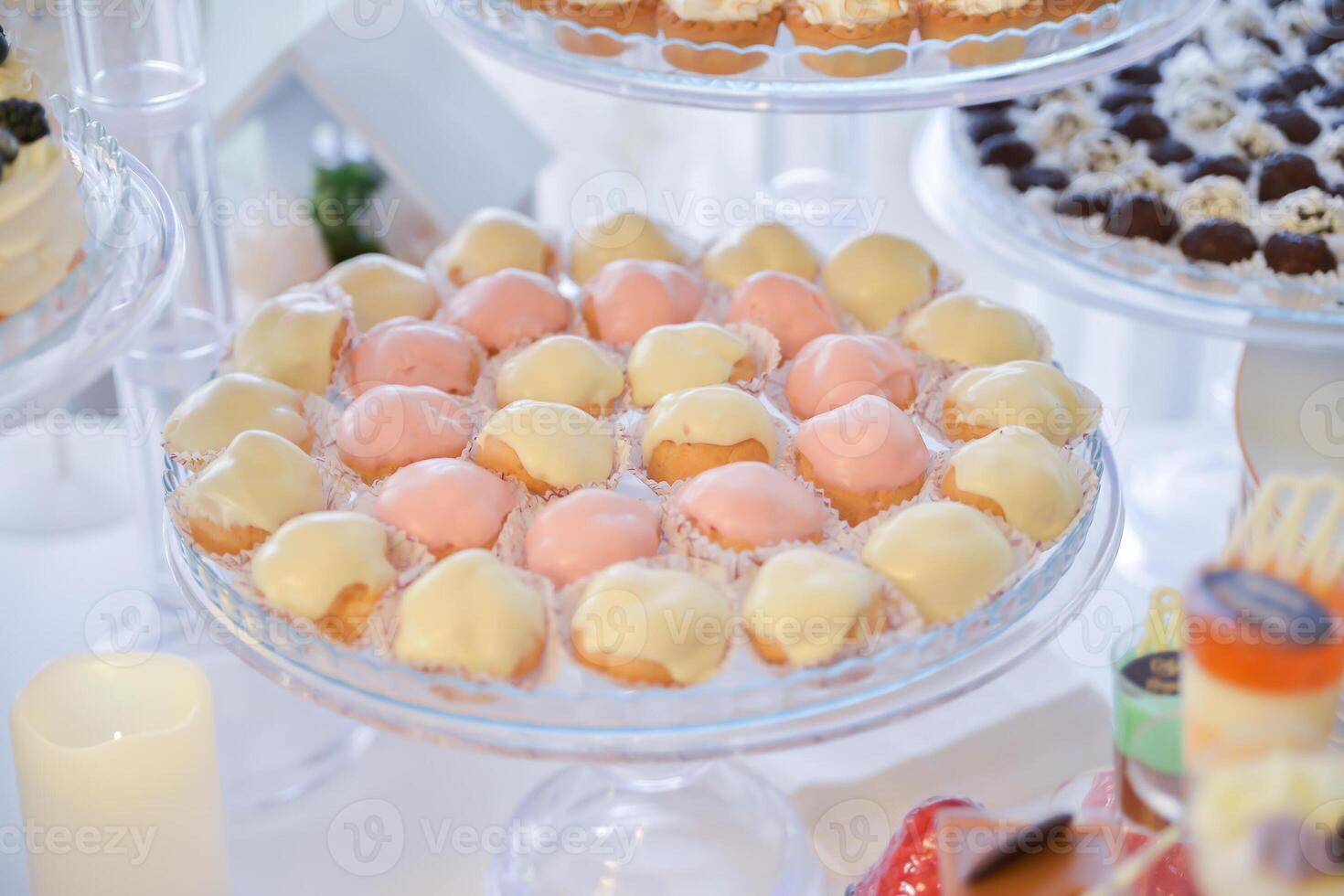 Elegant Sweets Display at Wedding Reception photo