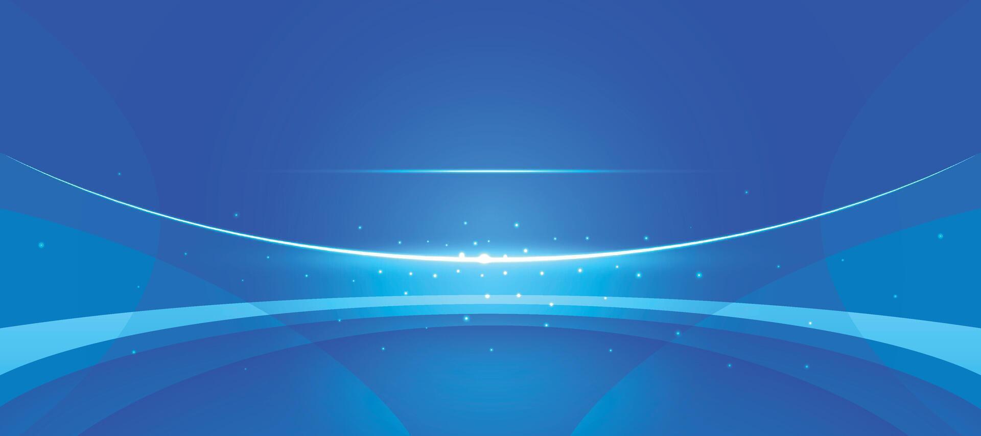 Modern wave blue background. Geometric shape compotition with light effect. Tech, modern, premium, elegant, future. vector