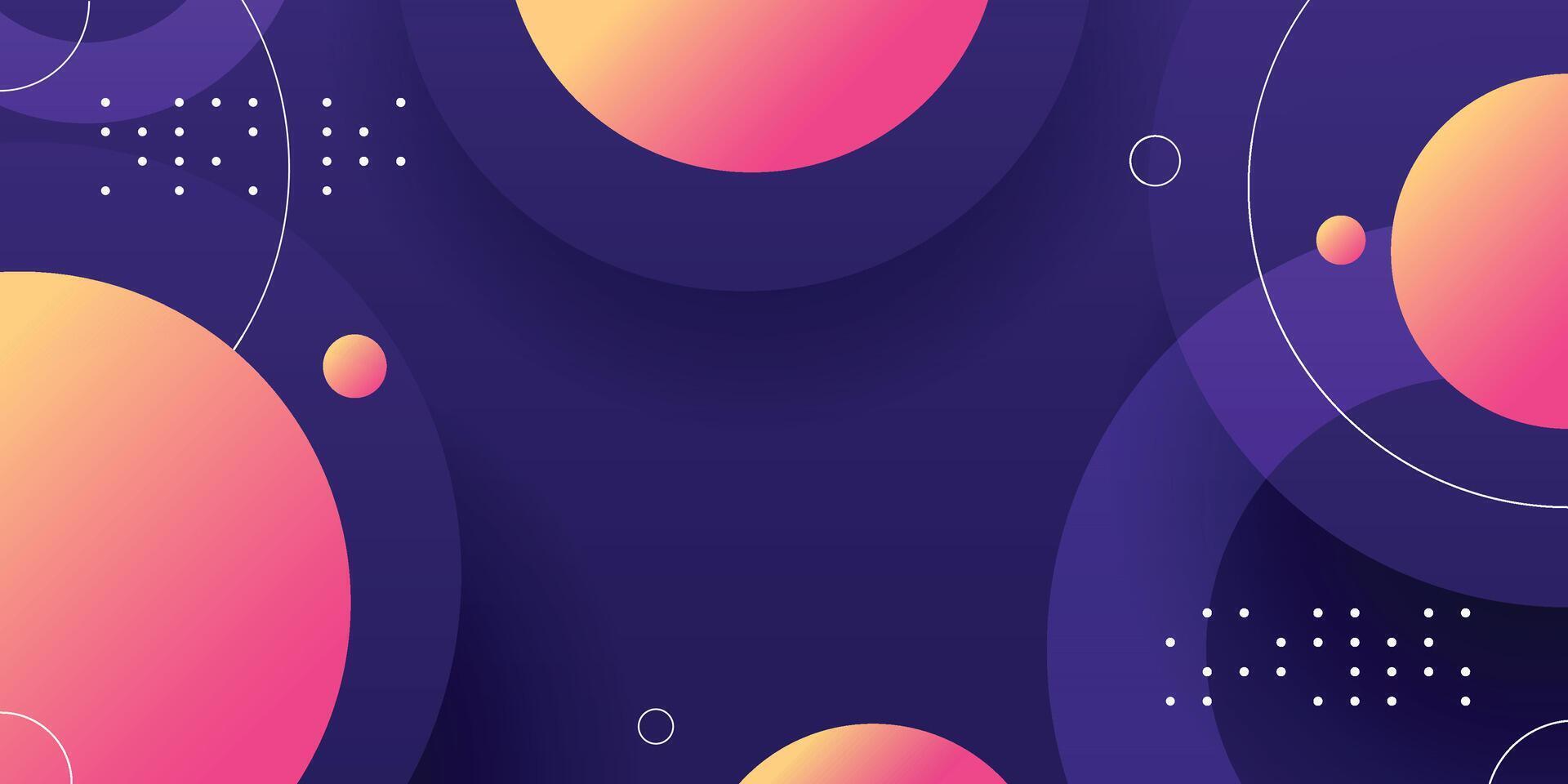 Geometric circle in dark background. Minimal space scene concept vector