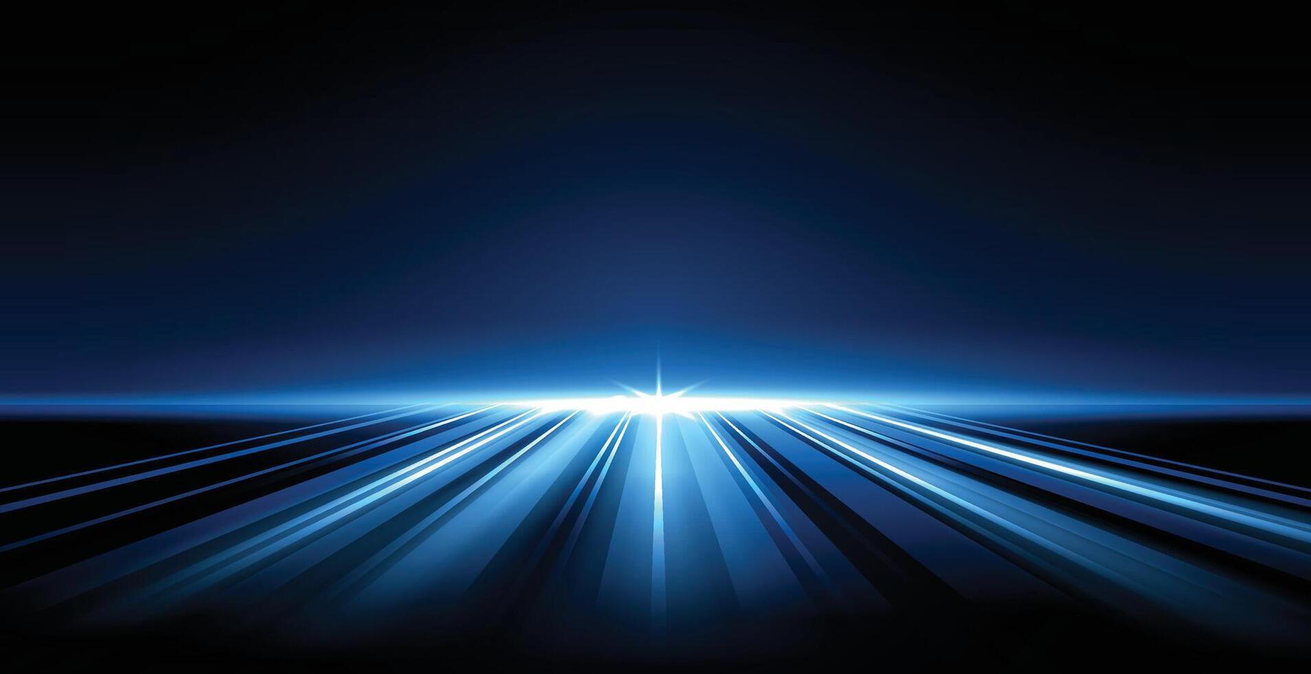 Speed technology background. Blue light movement concept vector