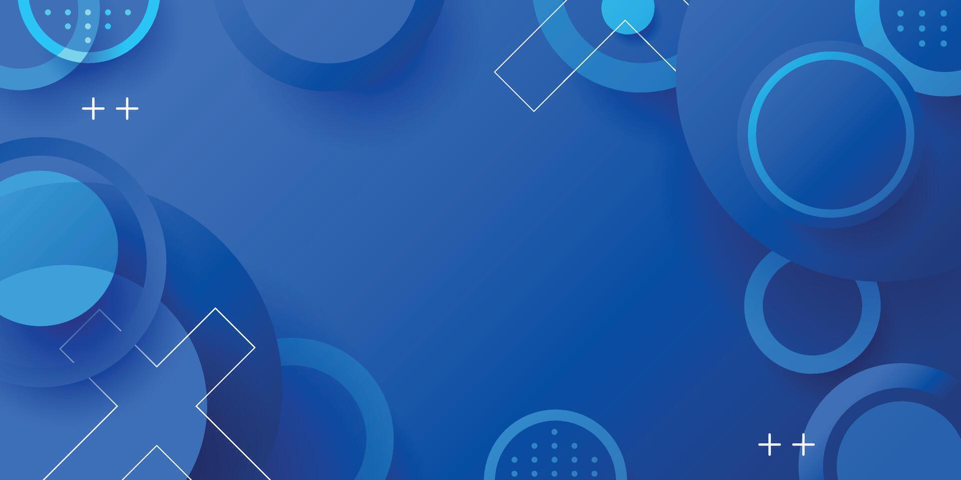 Blue geometric background. Gradient Circle and abstract shape minimal blue wallpaper vector