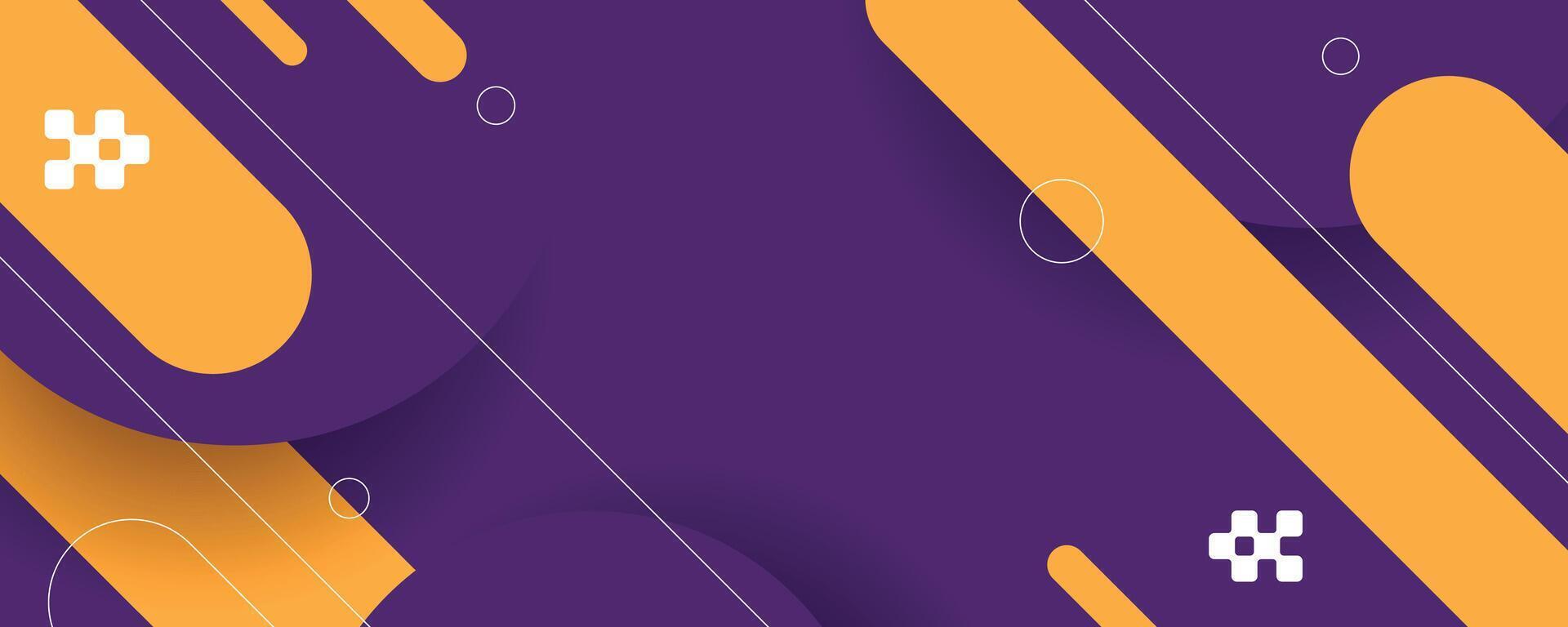 Background geometric shape. Yellow and purple. Abstract geometric template wallpaper vector
