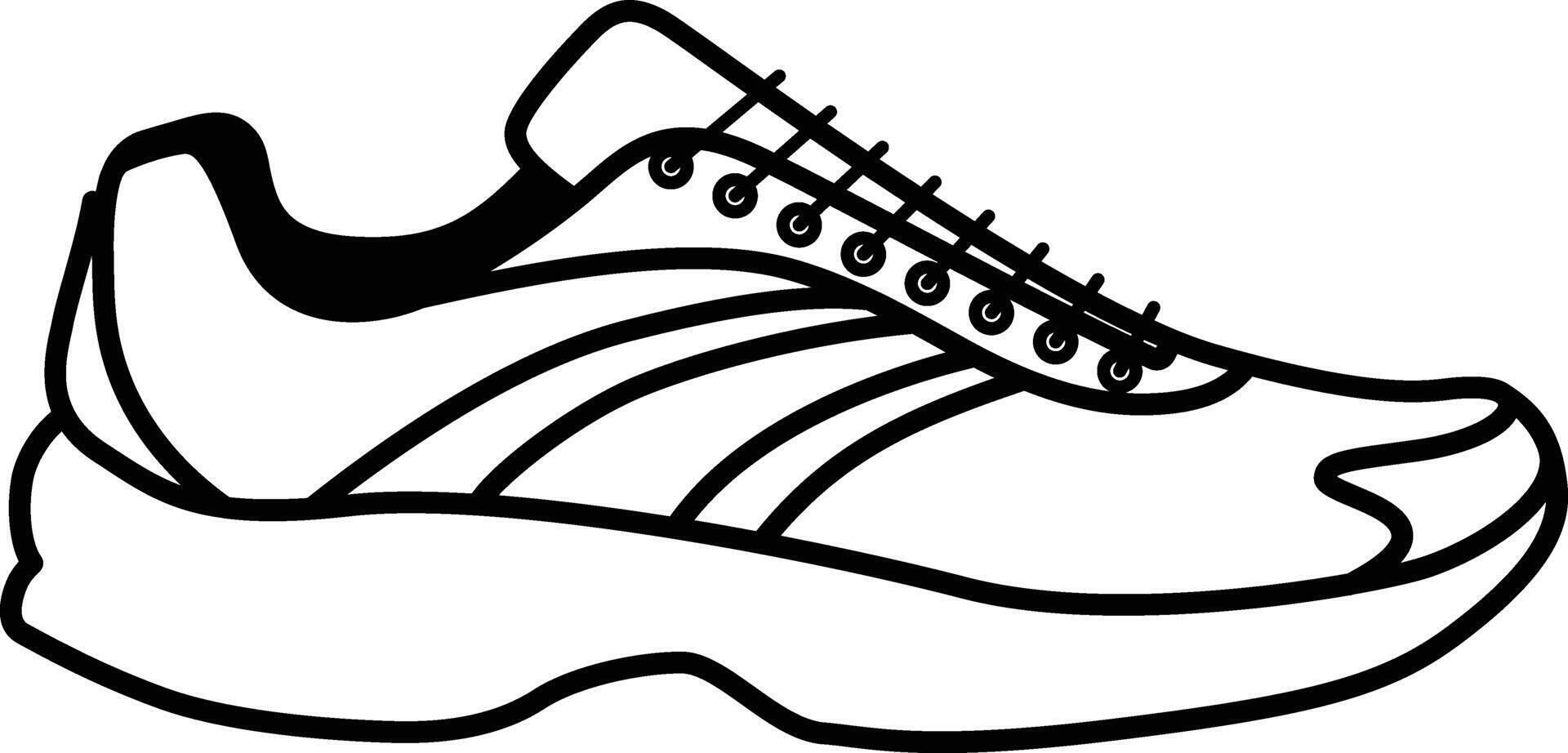 the Outline Icon of Sport Shoes vector