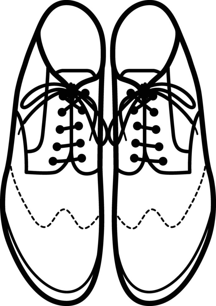 the outline icon of flat boots vector