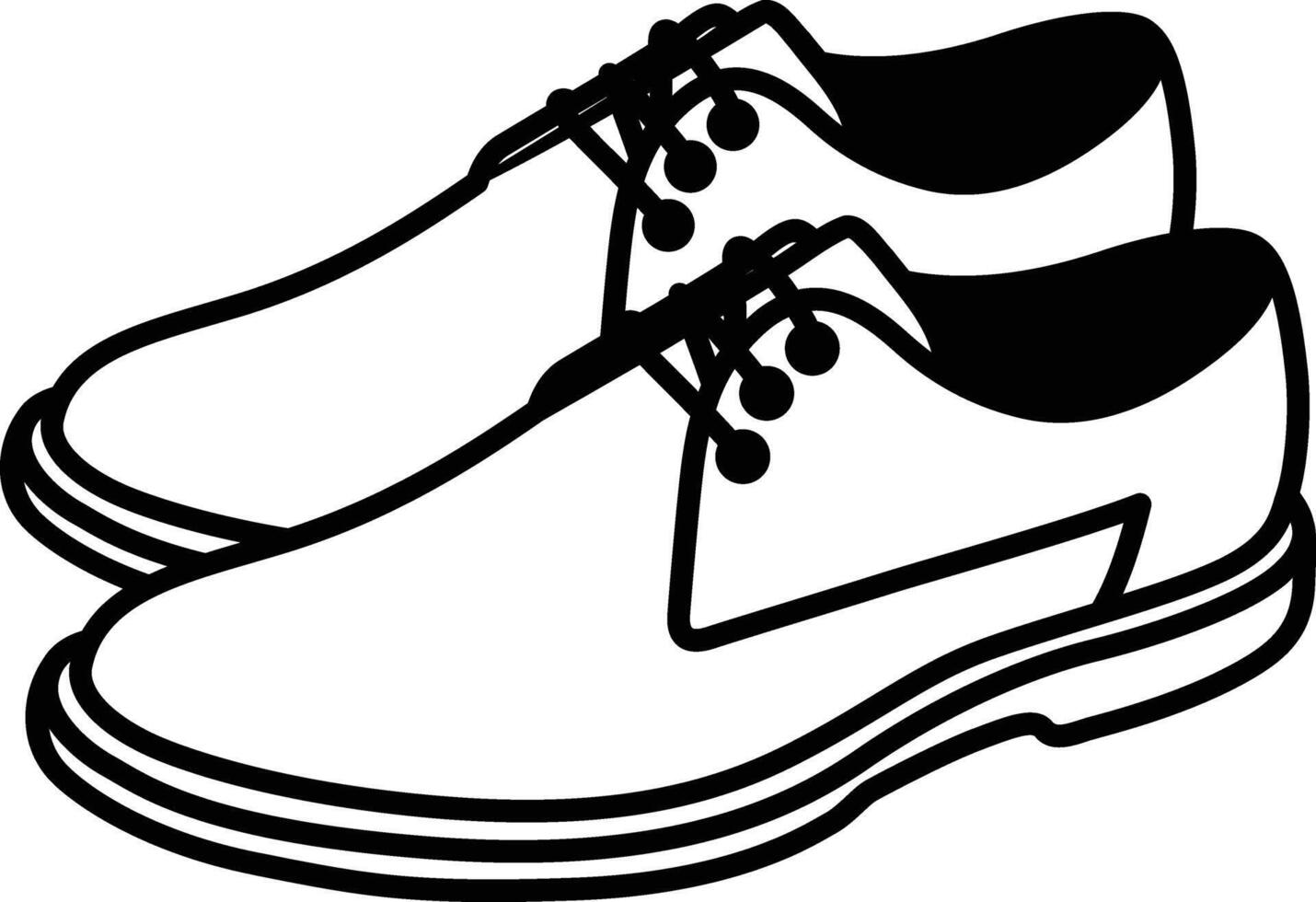 the solid outline icon of Loafers vector