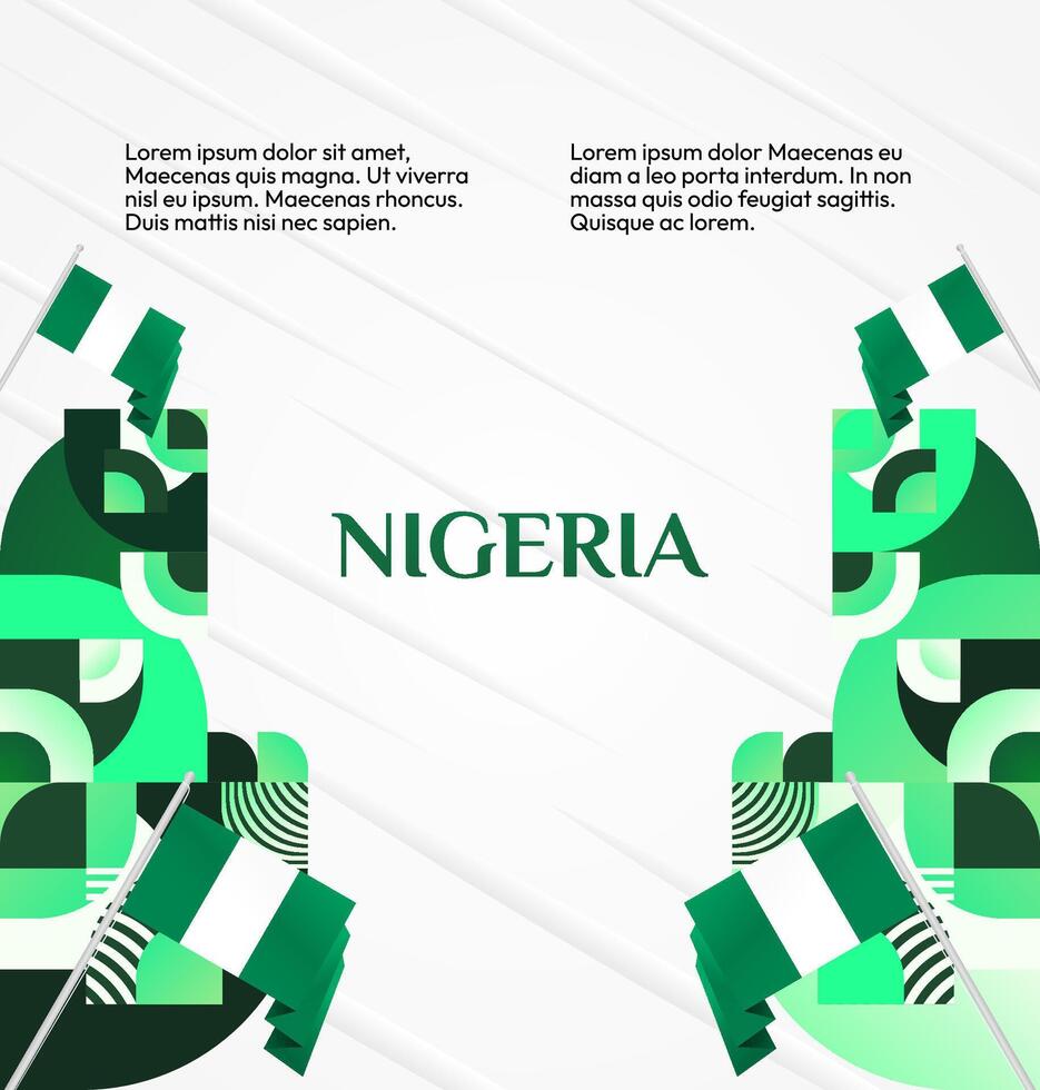This modern National Day square banner design features geometric details with a gradient dynamic background, perfect for digital and print celebrations. vector