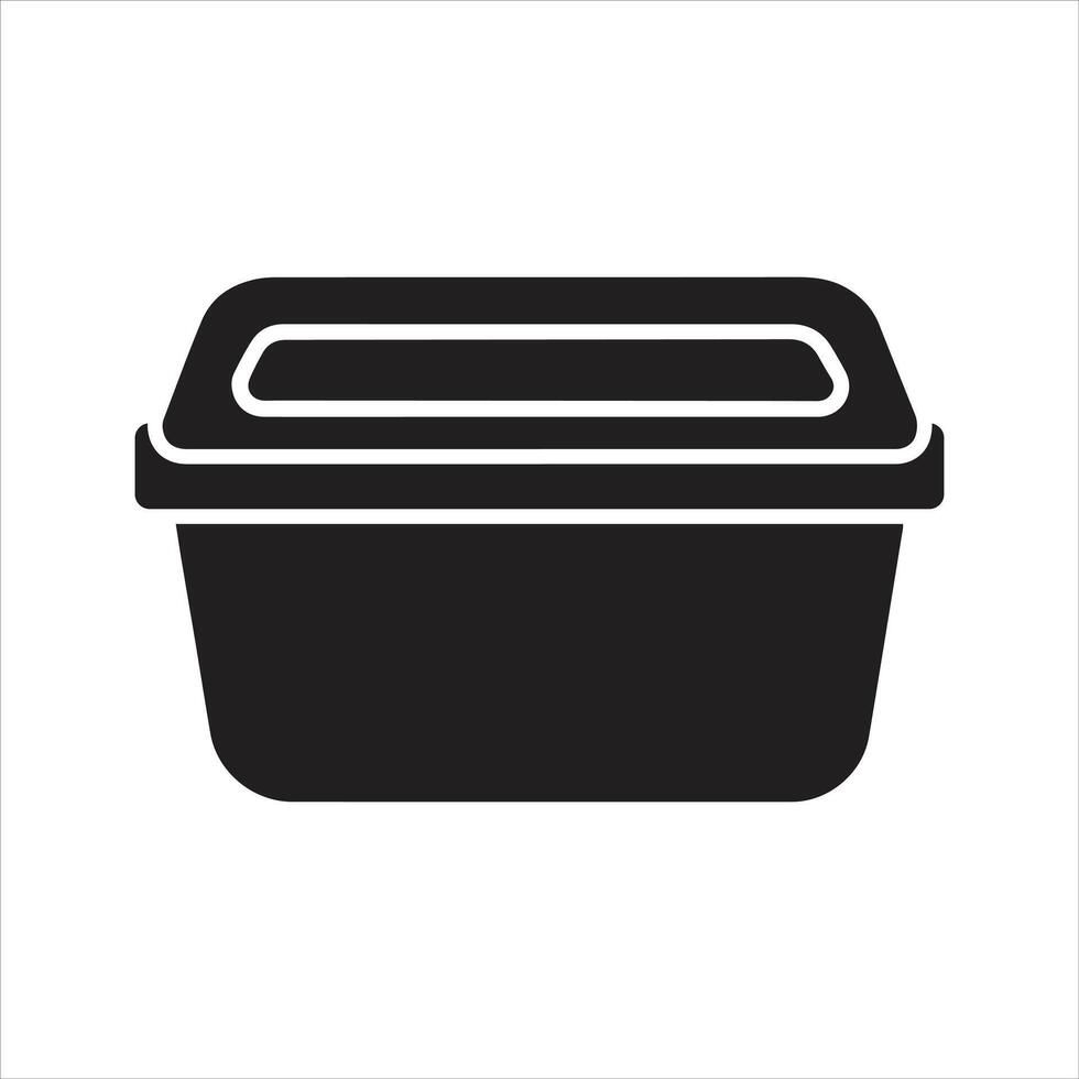 Food container icon vector