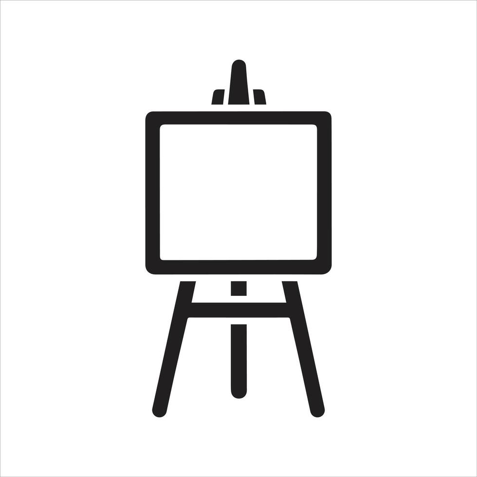 Easel icon. Art. Canvas icon vector