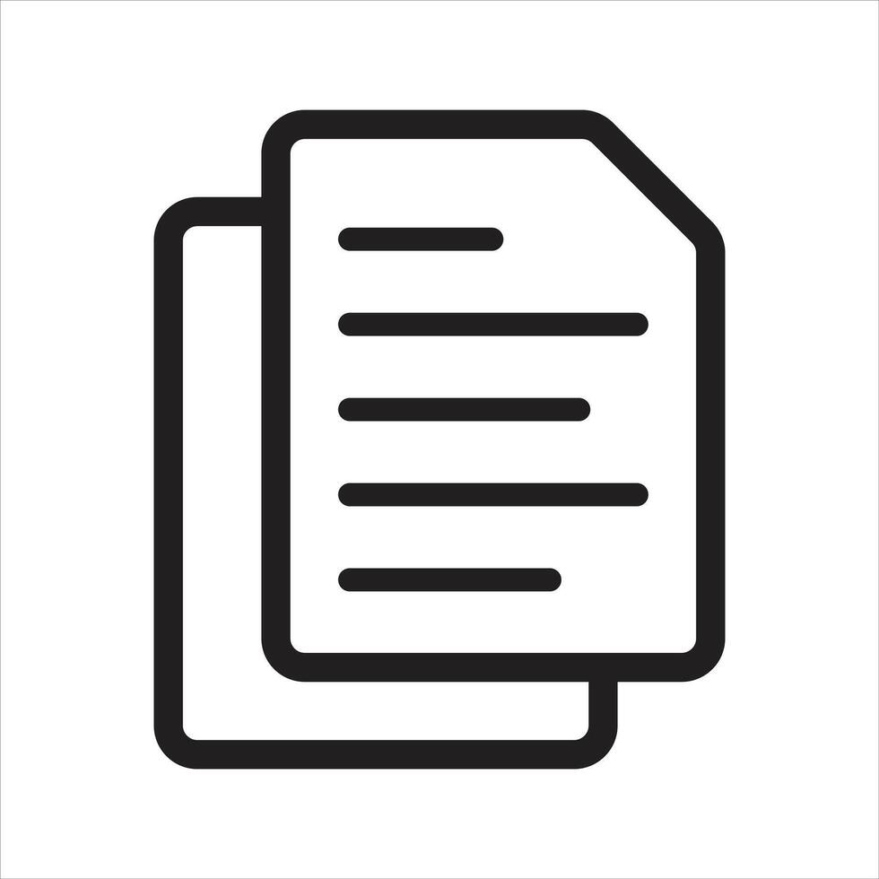 Document icon. Paperwork. Page icon vector