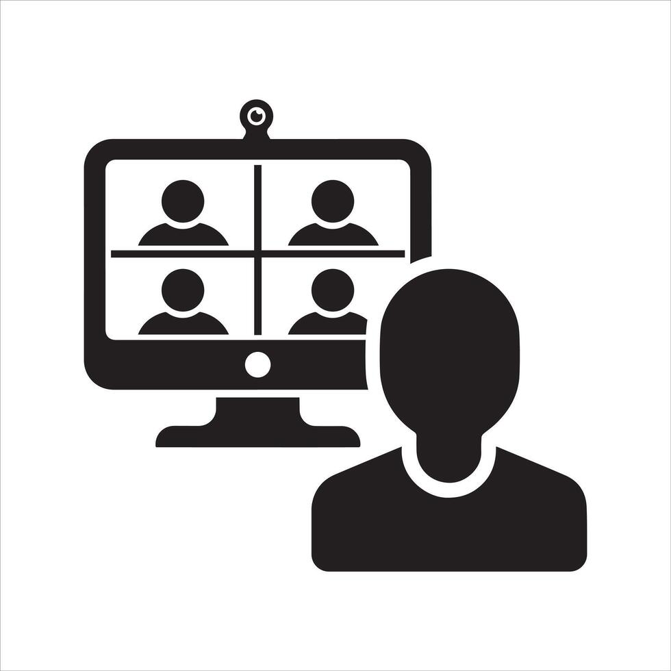 Online conversation icon. interview icon vector