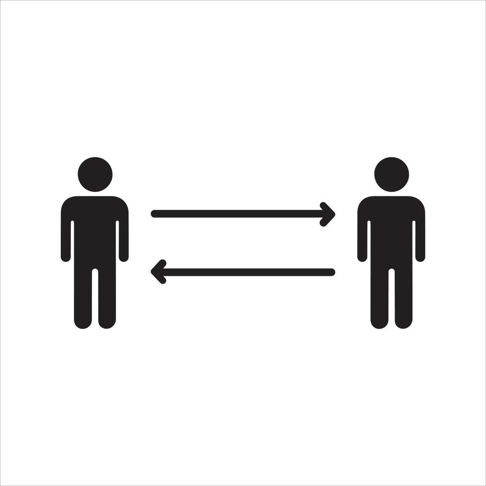 Social distancing icon. Social distancing rule icon vector