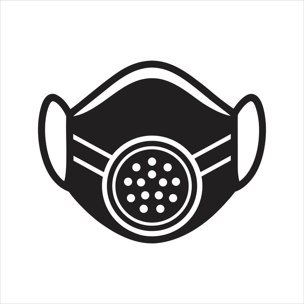 Face mask icon. FFP3 particle filtering face mask icon vector