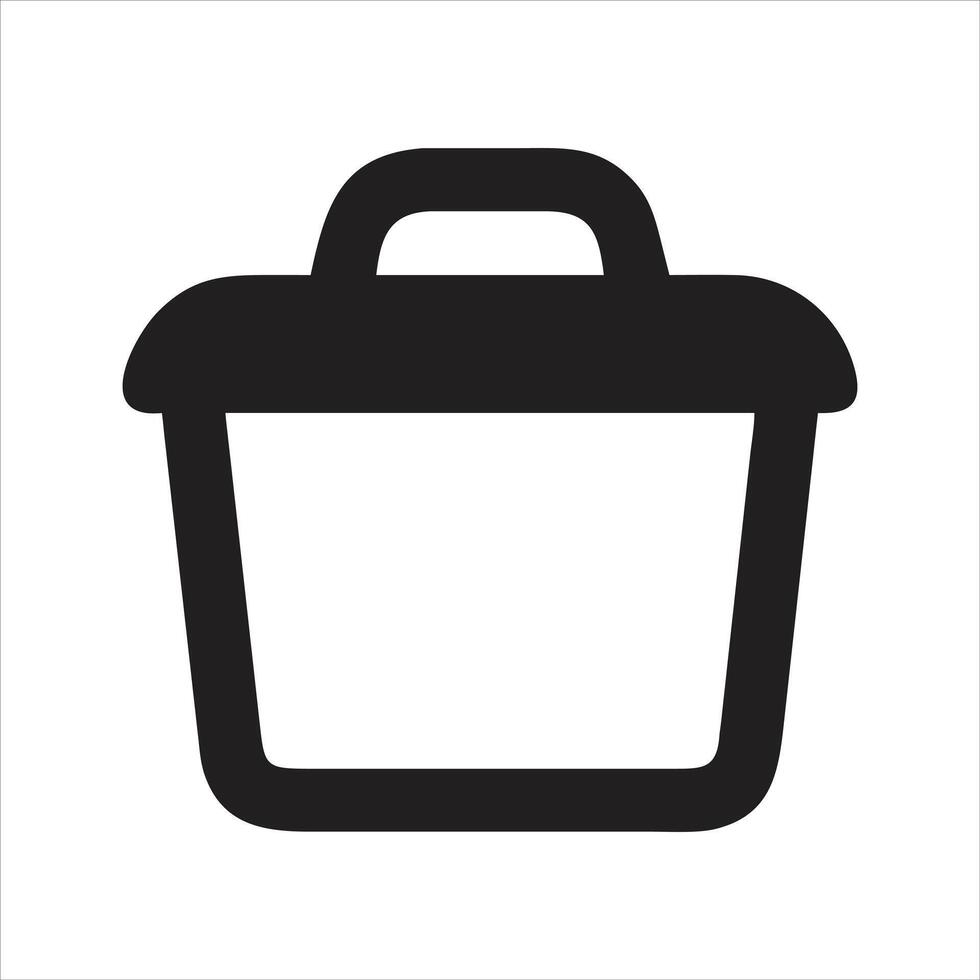 Lunchbox. Food container icon vector