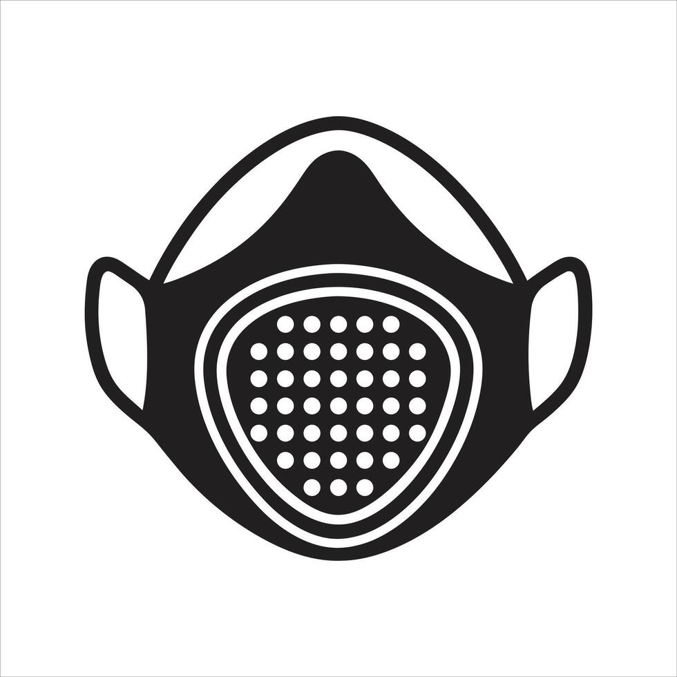 Dust mask icon. Face mask. FFP3 particle filtering face mask icon vector