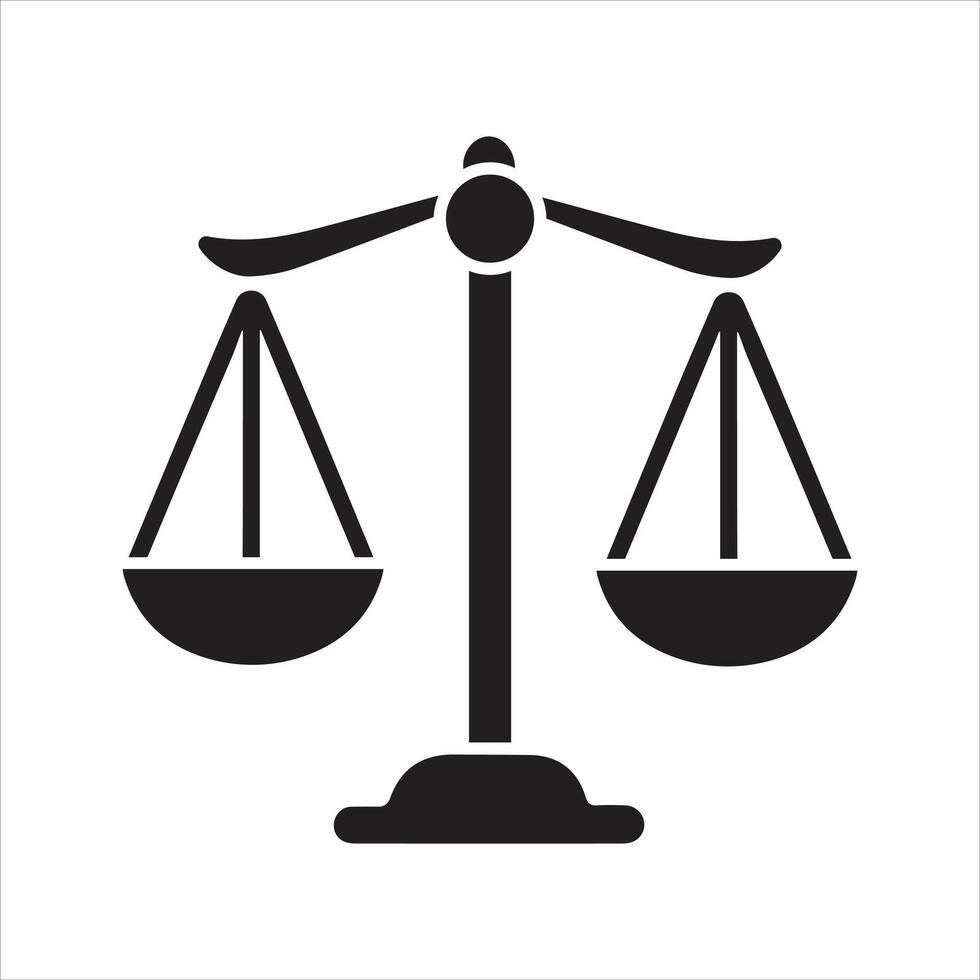 Scale icon. Symbol of law and justice icon vector