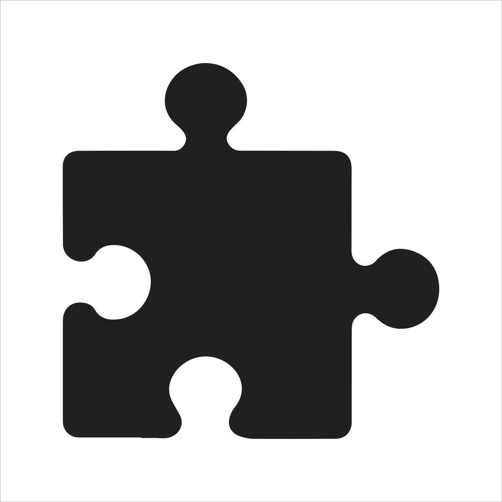 Puzzle icon. and glyph vector
