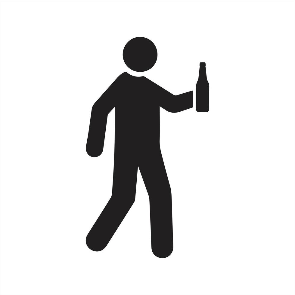 Drinking man icon vector