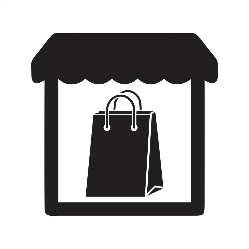 Shopping bag icon. Tote bag. Shop icon vector