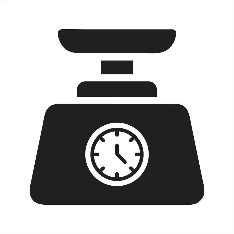 Kitchen scale icon. Weight scale icon vector