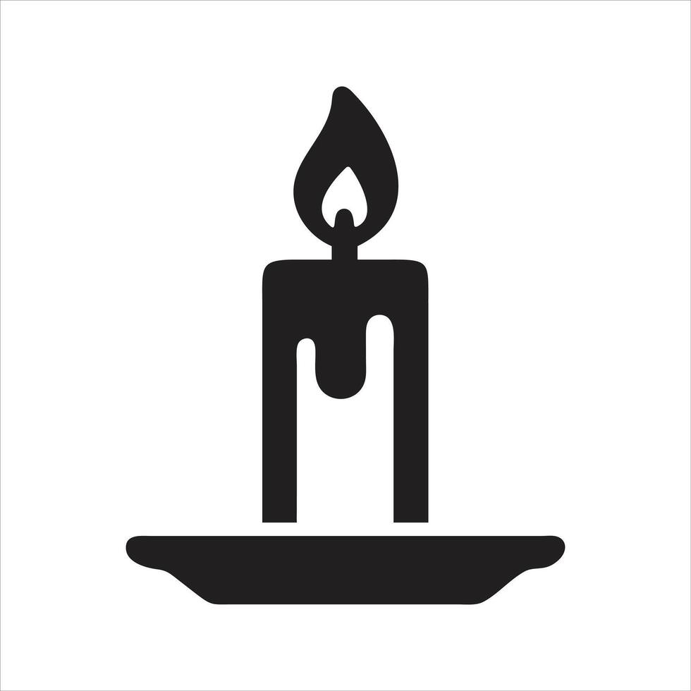 Candle icon. Candlelight. Candle flame icon vector