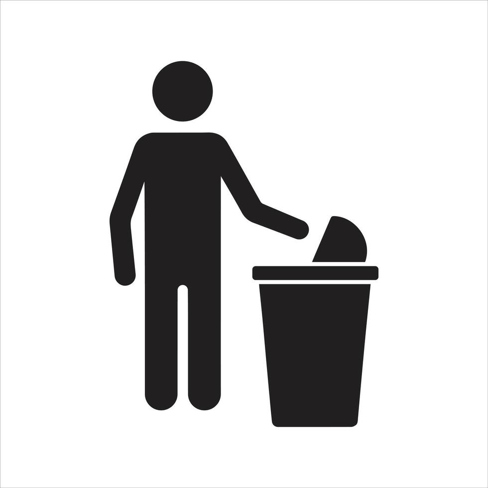 Wheelie bin icon. Waste collection day icon vector