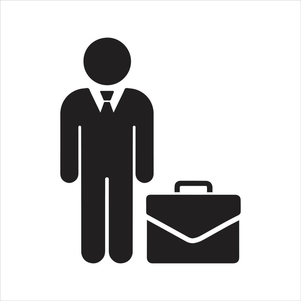 Businessman icon. and glyph vector