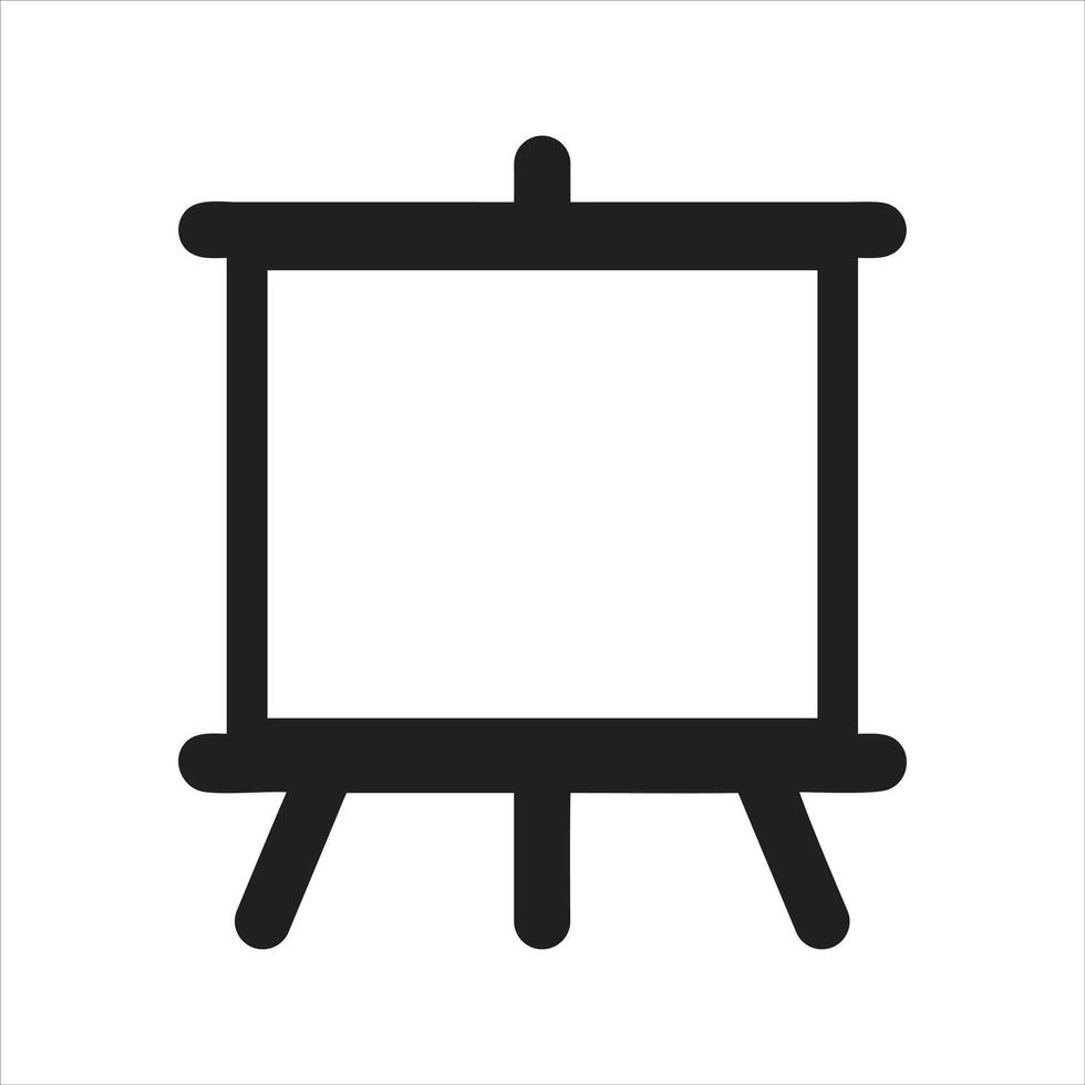 Easel with canvas icon vector