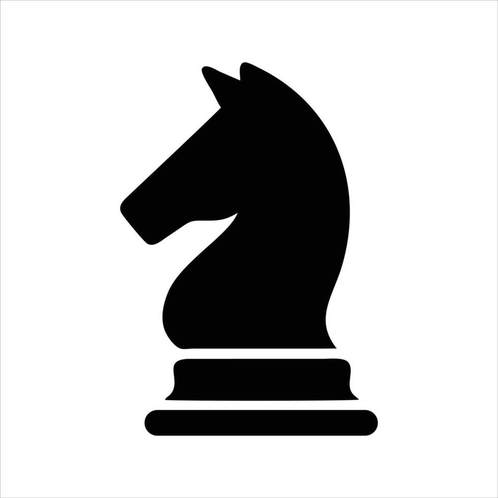 Horse icon. Chess knight icon vector