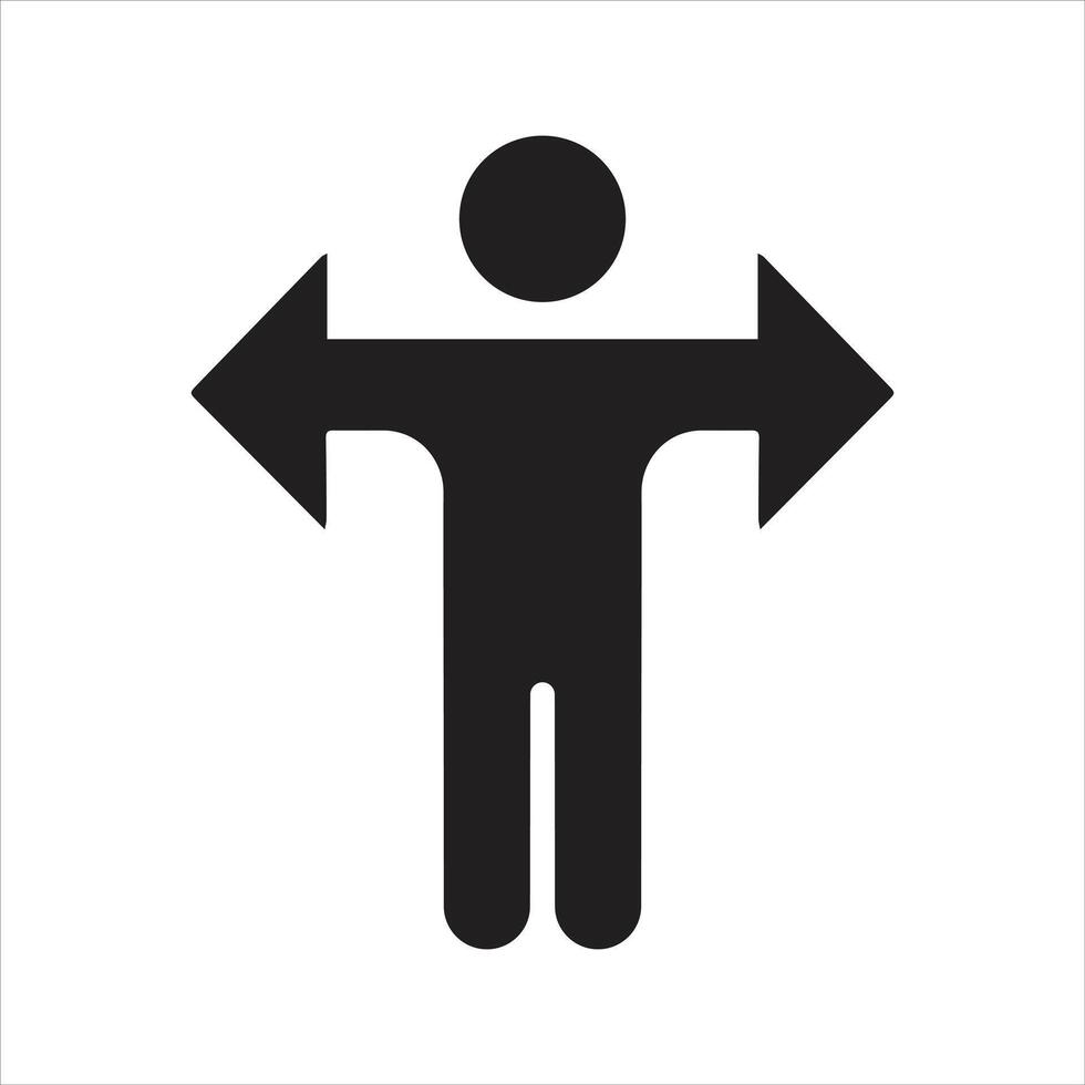 Decision icon. Road sign direction icon vector