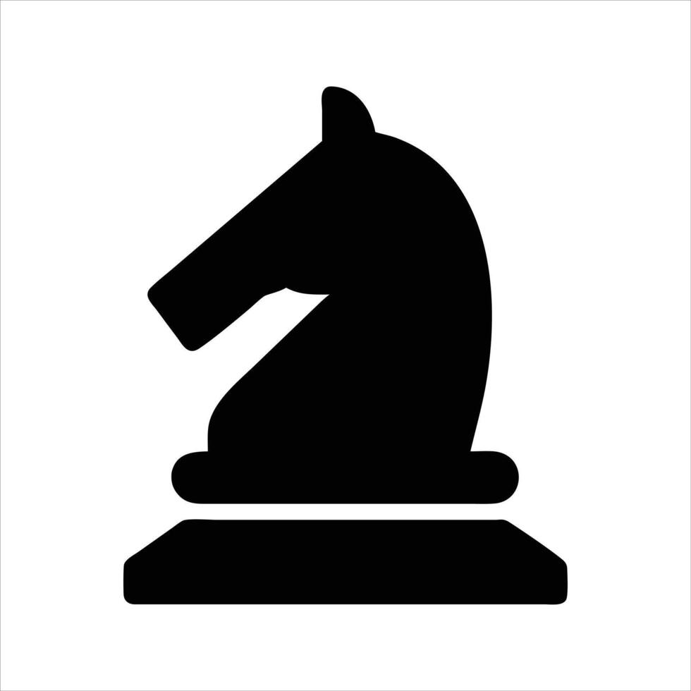 Chess knight icon. Strategy icon vector