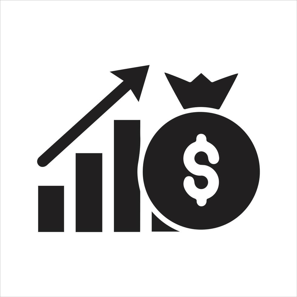 Investment icon. Business development. Financial Growth icon vector
