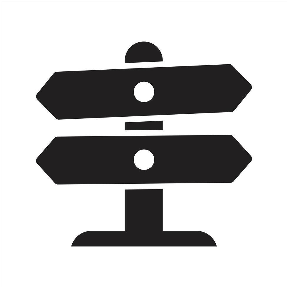 Decision icon. Road sign direction icon vector
