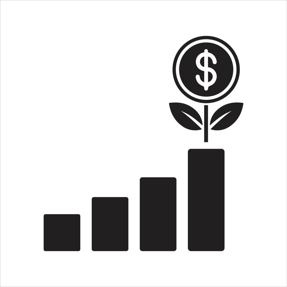 Investment icon. Business development. Financial Growth icon vector