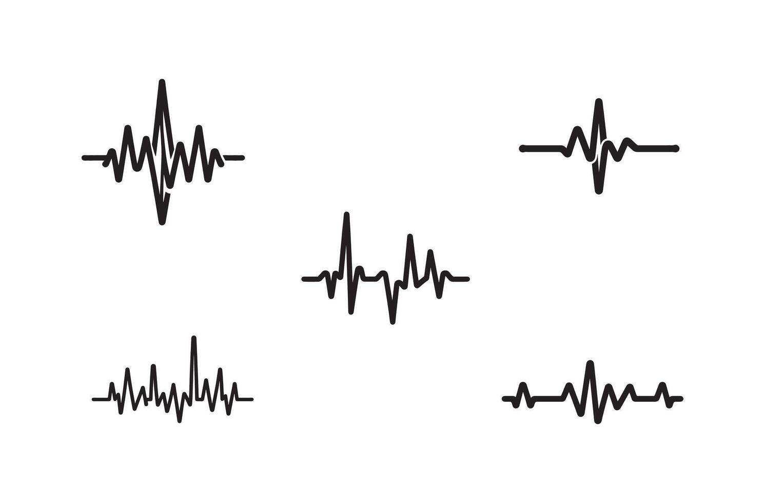 Heartbeat Silhouette illustration vector