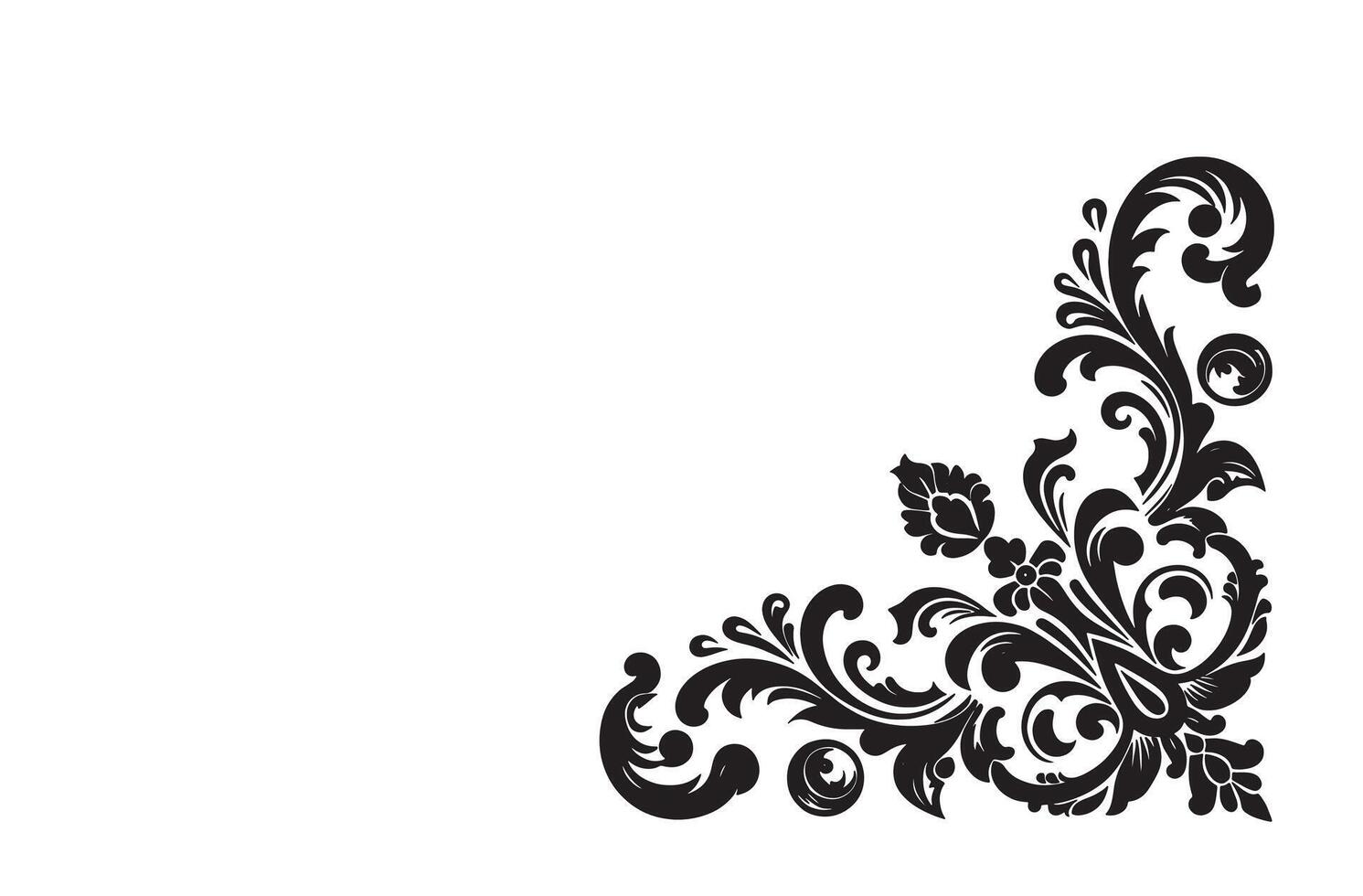 Decorative Corner for Design silhouette vector