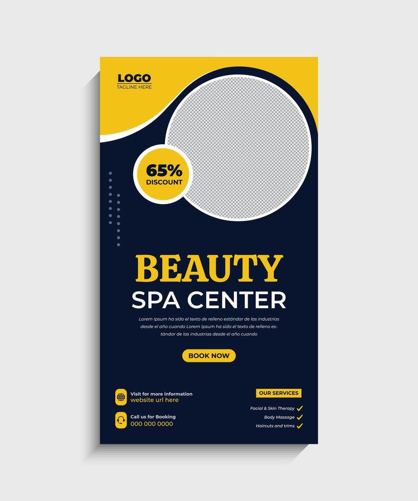 Advanced Beauty Spa Salon Social Media Story Template vector