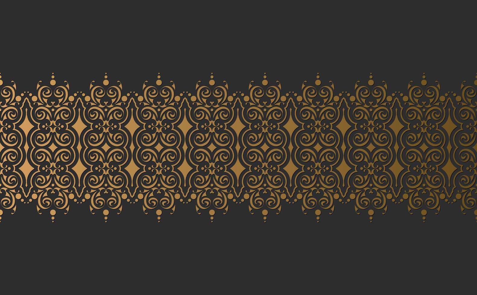 Elegant golden ornamental border template vector