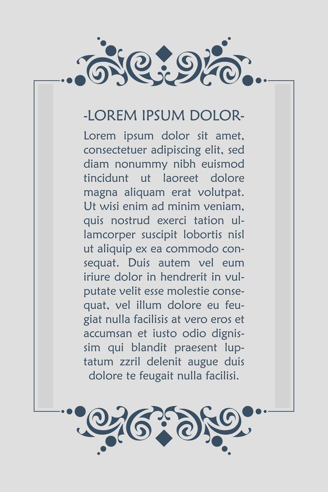 Calligraphic square ornament frame lines vector