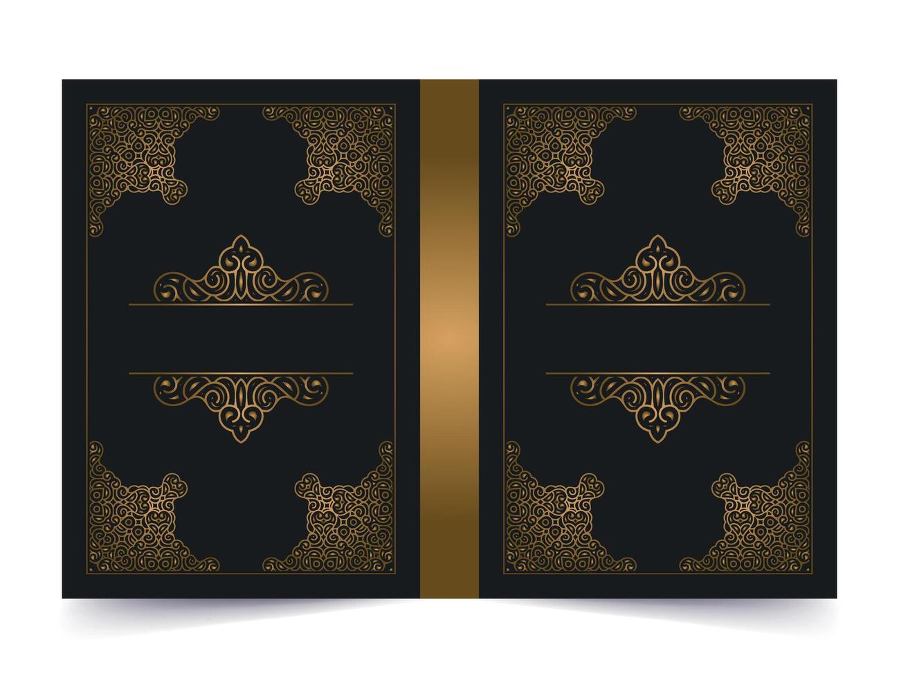 Luxury ornamental book cover design vector