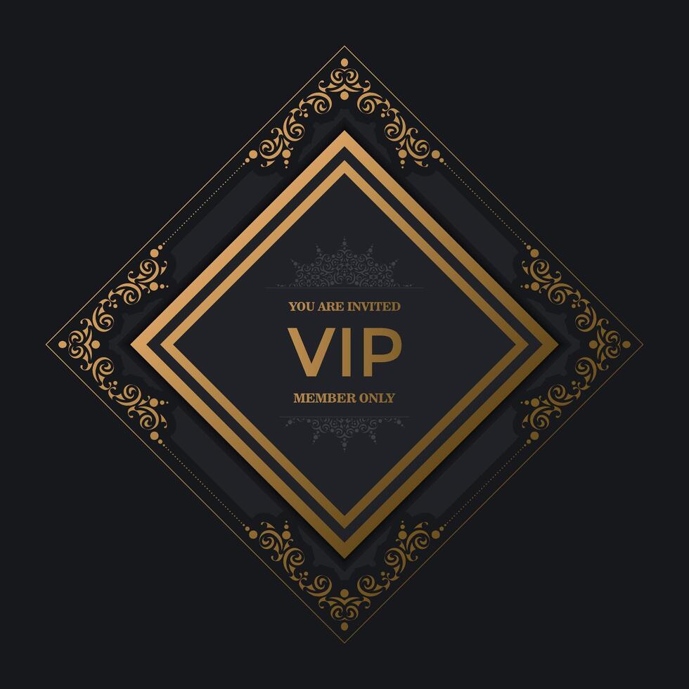 Elegant gold VIP ornament background vector