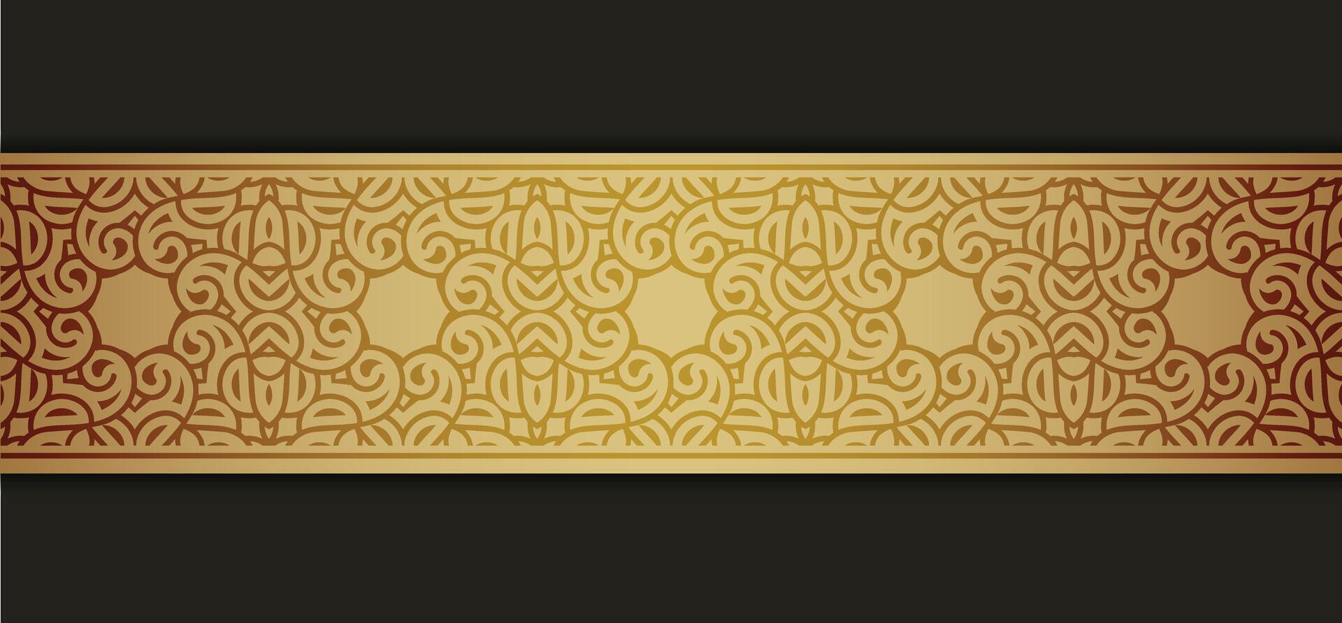Elegant golden ornamental border template vector